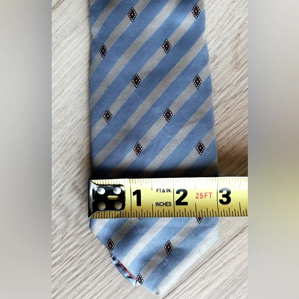 Giorgio Sant’ Angelo Men’s Silk Tie Gray/Blue Career Executive Professional